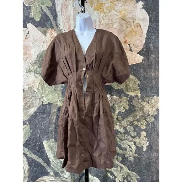 New Anthropologie The Tobie Button-Front Pleated Shirt Dress by Exquise: Linen s - www.disolcolor.com New Anthropologie The Tobie Button-Front Pleated Shirt Dress by Exquise: Linen s - www.disolcolor.com
